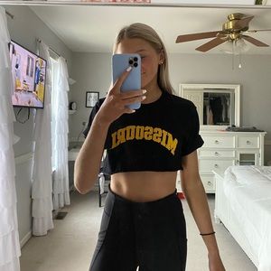 Mizzou rustic crop tee